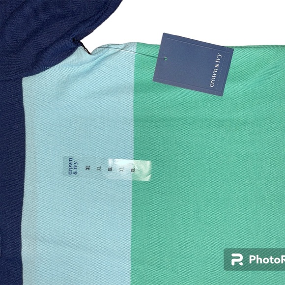 NWT size 18 Crown And Ivy boys polo blue. Short sleeve. - Picture 5 of 5